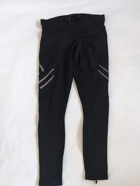 SUGOI Black Women's Running Leggings with Reflective Stripes - S